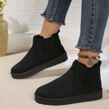 Winter Frauen Schnee Stiefel Plüsch Warme Wasserdichte Damen Wohnungen Turnschuhe Casual Slip auf Weibliche Stiefeletten Botas Mujer größe 36-44