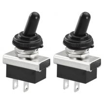 2PCS Toggle Switch KN3D-101 On/Off Switch 25A 12V 2 Pin Locking Electronics SPST SPDT DPDT Power Rocker Waterproof Cap