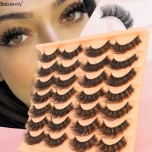 14 Stück dichte und flauschige falsche Wimpern, 18 mm, natürliche Cat-Eye-Licht-Explosion, falsche Wimpern