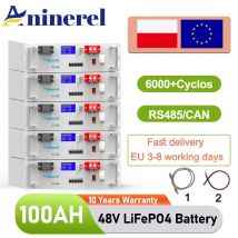 Batteria Aninerel 48V 100Ah 5Kwh LiFePO4 6000 cicli 51.2V BMS 100Ah Batteria al litio per accumulo di energia solare PL STOCK UE