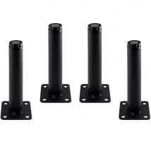 4 stücke europäische leichte Luxus art benutzer definierte Eisen möbel beine schwarze Sofa beine gerade Rohrs chrank füße schwimmende Bett beine