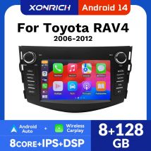 Bezprzewodowy odtwarzacz samochodowy Carplay z AI Voice dla RAV4 2006 2007 2008 2009 2010 2011 2012 Android 14 Multimedia Autoradio Stereo