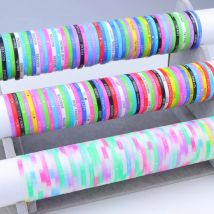 Großhandel 50 Teile/los Trendy Einfache Silikon Leuchtende Sport Armbänder Schmuck für Frauen Männer Mix Stil Party Familie Freundschaft Geschenk