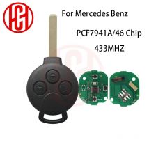 3 Tasten Auto-Fernbedienung Smart Key für Mercedes-Benz Smart Fortwo 451 2007–2013 433 MHz PCF7941 ID46 Chip Keyless Entry Sender