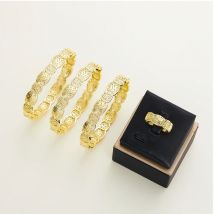 LUIZADA Neues Modeschmuck-Set für Damen, metallbeschichtet, Armband, Ring, Hochzeit, Party, Zubehör, Urlaub, exquisite Geschenke