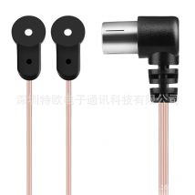 Antenna radio FM da 2 m 75 Ohm Dipolo Antenna interna Ricevitore antenna HD PAL a F Jack femmina Connettore adattatore coassiale RF ﻿