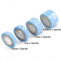 2.54Cm 3 Yards Blue Color Strong Lace Front Support For Wig Toupee  0.8Cm Double Sided Adhesive Hair System Tape 1Cm