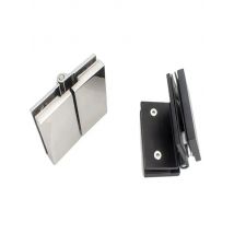 Shower room glass bathroom hinge clip precision casting thickened movable 304 stainless steel dumb black 180 degree(YQ61)