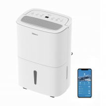 SHINCO Deumidificatore Wifi 50L con Pompa, per Camere 165 m3 (55 m2), Serbatoio dell'Acqua da 7 L, Filtro a Carbone Attivo, Risparmio Energetico, Automa