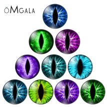 Neue Glas augen cabochons In Pairs 8MM-30MM Runde Dome Drachen Katze Tiere Auge Puppen DIY Schmuck zubehör MIX Schüler Auge Cameo