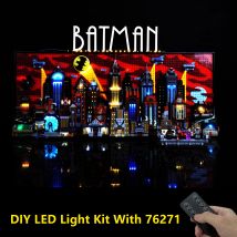 LED Light Kit for 76271 Gotham City Skyline Building Blocks Model Remote Control Lighting Accessories Display Gift Set