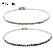Allergie Freies 304L Edelstahl Sparkly Cubic Zirkon Tennis Link Armbänder 2mm Breite Schöne Geschenk Für Männer und Frauen