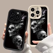 Skelett abdeckung für iPhone 11 Hülle iPhone 12 13 14 15 Pro max x xr xs max 7 8 plus se Soft TPU stoß feste Telefon Stoßstange