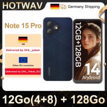 HOTWAV NOTE 15 PRO Telefono Mobile 6,6'' 5160mAh Grande Batteria Riconoscimento Impronte Digitali Dual Nano SIM 12(4+8)GB RAM 128GB ROM