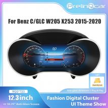 Panel de instrumentos digitales LCD 12,3 para Mercedes Benz C/GLC V205 W205/W253 2015-2020 años instrumento automático Paneel Cockpit Speedme