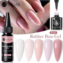 UR SUGAR 30 ml Nude-Gummi-Basisgel, kein Abwischen, Nachfüllpaket für Decklack, großes Volumen, semipermanenter Lack, UV-LED, Nagelkunst-Maniküre