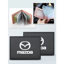 Premium Hand-Woven Leather Car Card Holder for Mazda – Fits 2, 3 (MS), 6, CX-5/CX5/CX-7/CX-9/CX/3/CX-30/BT-50 Accessories