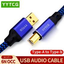 YYTCG Hifi USB-Kabel DAC A-B A-C A-A C-B C-C Alpha 6N OCC Digital AB Audio A auf B High-End-Datenkabel vom Typ A auf Typ B