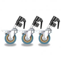 Set di ruote girevoli con supporto a C da 3 pezzi, diametro 25 mm, per la fotografia, accessori speciali per ruote speciali con supporto a C in acciaio inossidabile resistente