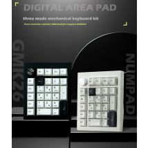 ZUOYA GMK26 QMK/VIA Dichtungs-Nummernblock, Bluetooth 5,0/2,4 GHz/kabelgebundenes Hot-Swap-fähiges Nummernblock, programmierbar für Win/Mac