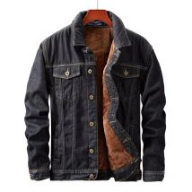 Winter männer Denim Jacken Mode Männer Retro Streetwear Punk Motorrad Cowboy Mäntel Mann Revers Fleece Warme Jean Jacke Kleidung