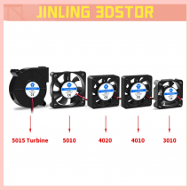 5015/4010/4020 12 V & 24 V Kühl-Turbolüfter Brushless 3D-Druckerteile 2-polig für Extruder DC-Kühler-Gebläseteil Schwarze Kunststofflüfter