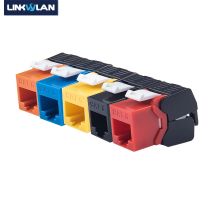 Gigabit Ethernet RJ45 CAT6 Bunte Keystone-Buchsen Werkzeuglose Netzwerkmodule Werkzeuglose Verbindung 7 Farben für optional