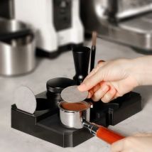 Kaffee Tamping Station Organizer Ständer ABS Kaffee Tamper Lagerung Rack für 51-58mm Portafialter Unterstützung Basis Barista Zubehör