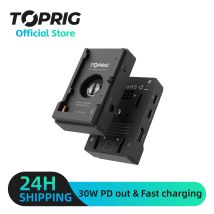 Toprig-Adaptador de cargador de batería de ACC004-P, placa de fuente de alimentación, montaje en tornillo de 1/4 pulgadas, Compatible con batería Sony NP-F/750/970