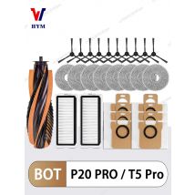 For JONR P20 PRO / T5 Pro Robot Vacuum Cleaner Accessories Main Side Brush Hepa Filter Mop Cloth Dust Bag Replacement Spare Part