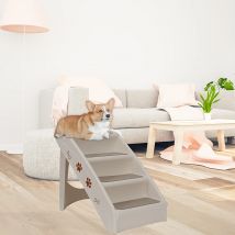 4-stufige, rutschfeste, faltbare Haustierstufen für Hunde und Katzen mit waschbarem Teppich