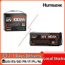 Batería Humsienk 12V 100Ah 300Ah LiFePO4 con ciclo BMS 8000 perfecta para motores de pesca, yates, marinos, barcos, vehículos recreativos y energía doméstica