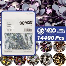 VDD 14400 Pz All'ingrosso di Alta Qualità Strass di Vetro di Cristallo Hot Fix Flatback Glitter Strass Pietre Per Vestiti di Tessuto FAI DA TE