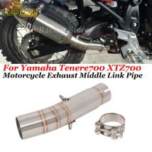 Slip On For Yamaha Tenere700 XTZ700 2019 2020 2021 2022 Motorcycle Exhaust Escape Middle Link Pipe Connecting 51mm Moto Muffler