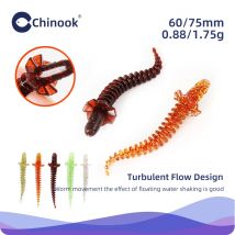 Chinook soft bait lure fishing swimbait 60mm 75mm soft floating worm bait straight tail worm finesse worm