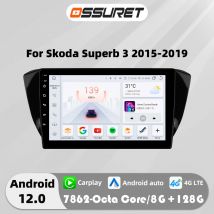 Android 12 per SKODA SUPERB 3 2015-2019 Autoradio GPS Stereo 7862 Autoradio lettore multimediale 4G Octa Core unità principale 2din Carplay