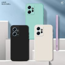 Per Xiaomi Redmi Note 12 4G Custodia per telefono in silicone liquido quadrato per Xiaomi Redmi Note12 4G Custodia protettiva per fotocamera Fundas