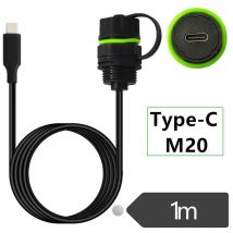 IP68 wasserdichtes USB 3.1-Chassispanel M20 Typ-C männlich weiblich erweitertes wasserdichtes und staubdichtes Ladedatenkabel 1 m