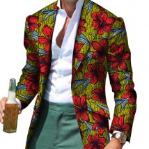 African Men Clothes Smart Causal Customized Slim Fit Fancy Suit Blazer Jackets Formal Coat Business Dashiki Party Wedding WYN530