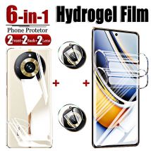 Miękka folia hydrożelowa 6w1 dla Realme 11 Pro Plus Glass Zakrzywione ochraniacze ekranu 3D dla OPPO Real Me 10 9 8 Pro 9i 5g Lens Glass