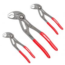 Szczypce do złączek z rowkiem 7" z regulacją przyciskową, maksymalna pojemność 1.5", stal CR-V, szczęki równoległe do prac hydraulicznych.