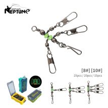 Neu 8er #   10 #   Tintenfisch Jig Locken Wirbel Angeln Lager Roll Wirbel Solide Ring Angeln Stecker Mit Interlock Snap Zubehör