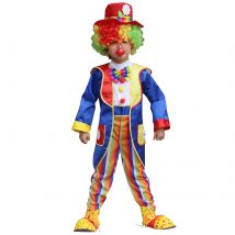 Costume cosplay da clown per ragazzi e ragazze, festa a tema di Halloween, carnevale, vestiti da spettacolo, tuta a righe con cappotto, cappello a cilindro, papillon