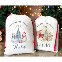 Personalised Santa Sack Christmas SackCustom Gift Bag Decoration Box Special Delivery Christmas Eve Box Kids Christmas Bag Gift