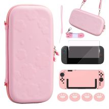 Accessori per custodia da viaggio rosa per Nintendo Switch 2 Borsa da trasporto carina Sakura Poch con supporto per cinturino Protezione in vetro per pellicola temperata