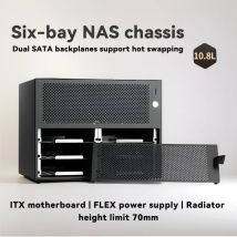 Das NAS-Chassis mit sechs Fächern unterstützt das ITX-Motherboard, das kleine 1U-Netzteil FLEX, die Kühlerhöhenbegrenzung 70 mm, den DIY-Desktop-Speicherserver
