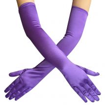 Neue Frauen Satin Elastische Volle Finger Party Handschuhe Studenten Solide Braut Hochzeit Kleid Lange Fäustlinge Outdoor Dance Dress Up Handschuhe