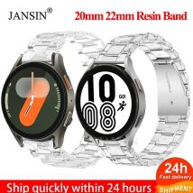 20mm 22mm Watch Band For Samsung Watch 7 6 5 4 Classic S3 Active2 Transparent Resin Strap For Amazfit GTS Bip GTR Huawei GT4 GT3