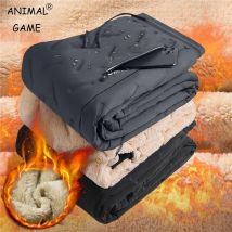 Pantalones térmicos de lana gruesa para hombre, ropa de chándal de felpa, pantalones térmicos de lana de cordero, pantalones casuales impermeables a prueba de viento, pantalones de algodón cálidos,