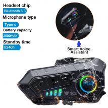 Zestaw słuchawkowy Bluetooth 5.3 do kasku Bezprzewodowy zestaw głośnomówiący do rozmów telefonicznych Wodoodporne słuchawki motocyklowe Odtwarzacz muzyczny MP3 Głośnik do Moto